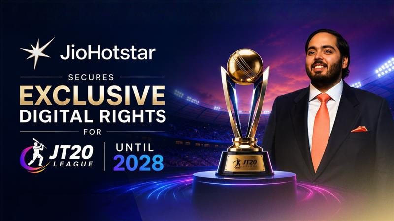 NewsKiDuniya6's tweet photo. JioHotstar scores big!
The platform has secured exclusive digital rights for the JT20 League until 2028, bringing fans uninterrupted cricket action for years to come. #JioHotstar #JT20League #Cricket #StreamingRights https://t.co/MkbjwfhB3O