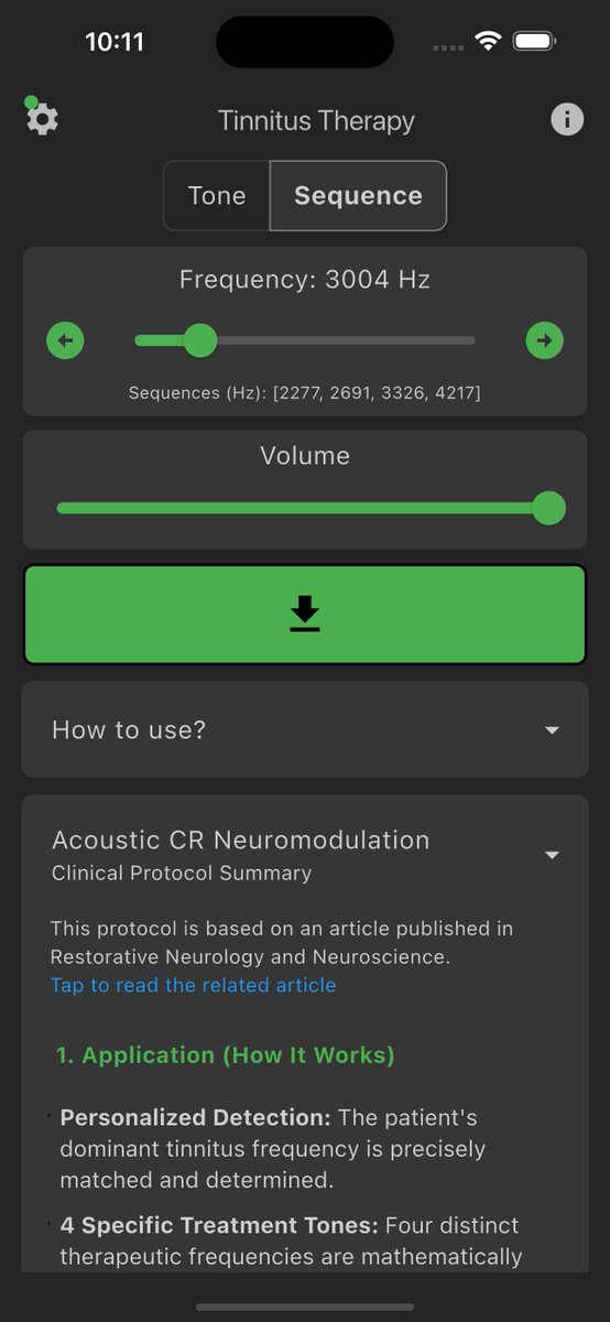 fenerama's tweet photo. tinnitus therapy uygulamam için güncelleme (v3.0.0) yayınladım

kullananlar biliyor ki, dinlenilen sesi cihazda üretmek gerekiyor ve bu da 30-40sn kadar sürüyordu
yeni bir yöntemle en baştan kodladım ve şimdi sadece 1-2 sn'de sesi elde edebiliyoruz
üstelik kalite kaybı olmadan https://t.co/xJwD294v81