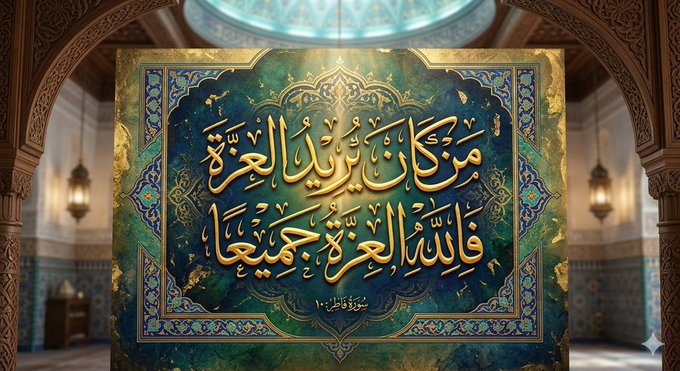 mmm450's tweet photo. 📿•┈••✦⊰🕋⊱✦••┈•📿

﷽   

﴿مَنْ كَانَ يُرِيدُ الْعِزَّةَ فَلِلَّهِ الْعِزَّةُ جَمِيعًا﴾. https://t.co/Wf7B6CN2k5
