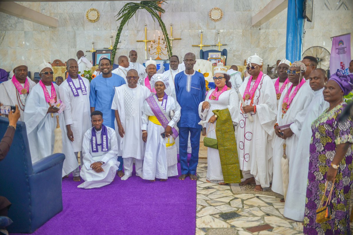 OlayideOAdelami's tweet photo. Among my engagements on Sunday was the 60th Birthday Thanksgiving Service and Investiture of Lace Superior Elder Sister Mercy Daudu as Iya Eso of the Celestial Church of Christ, Agunloye Cathedral, Akure.

The occasion, which also coincided with the church's Juvenile Harvest Celebration, was a remarkable gathering of faith, gratitude, and service to God.

I congratulate Lace Superior Elder Sister Mercy Daudu on this well-deserved recognition and pray that God grants her greater wisdom, strength, and grace to excel in her new spiritual responsibility.

As we pray for the speedy release of the children in captivity, I commend the leadership and members of the church for their commitment to nurturing the younger generation in the fear of God through the Juvenile Harvest Celebration.

May this milestone inspire continued unity, love, and selfless service within the body of Christ and our society at large.