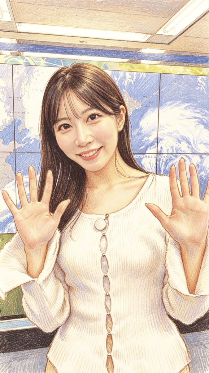 FDC2011's tweet photo. 6月8日5:00と8:00のおはよう動画からのおはまゆ🦦

#魚住茉由 
#茉由ちゃん 
#色鉛筆画 https://t.co/GzpiUG97JH