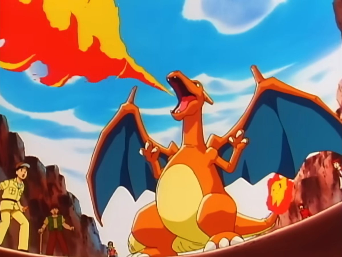 Friendly_DM2's tweet photo. It's crazy to me that the only reason Charmeleon evolved in the anime wasn't because he won battles, but because an Aerodactyl literally ragebaited him so hard, he evolved to get his ass. https://t.co/8tWZ7RzYly