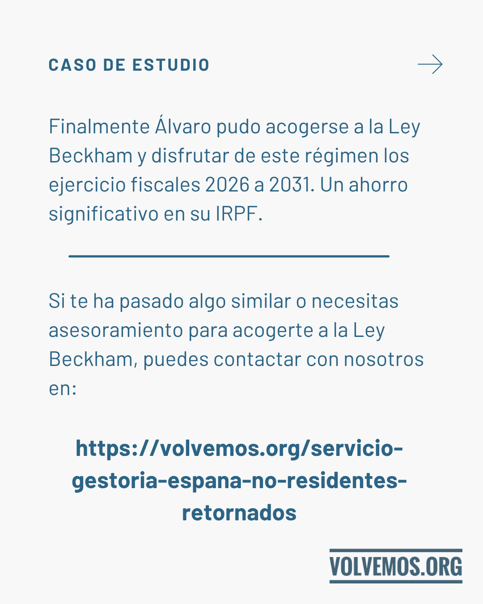 volvemos_'s tweet photo. 📖Álvaro quería acogerse a la Ley Beckham tras 7 años en EEUU. Cumplía los requisitos (no haber sido residente fiscal en España en los 5 últimos años y volver por una motivación laboral), pero había hecho la Renta esos años para declarar una vivienda

https://t.co/6xcPGelj7a https://t.co/qa6pyYYclz