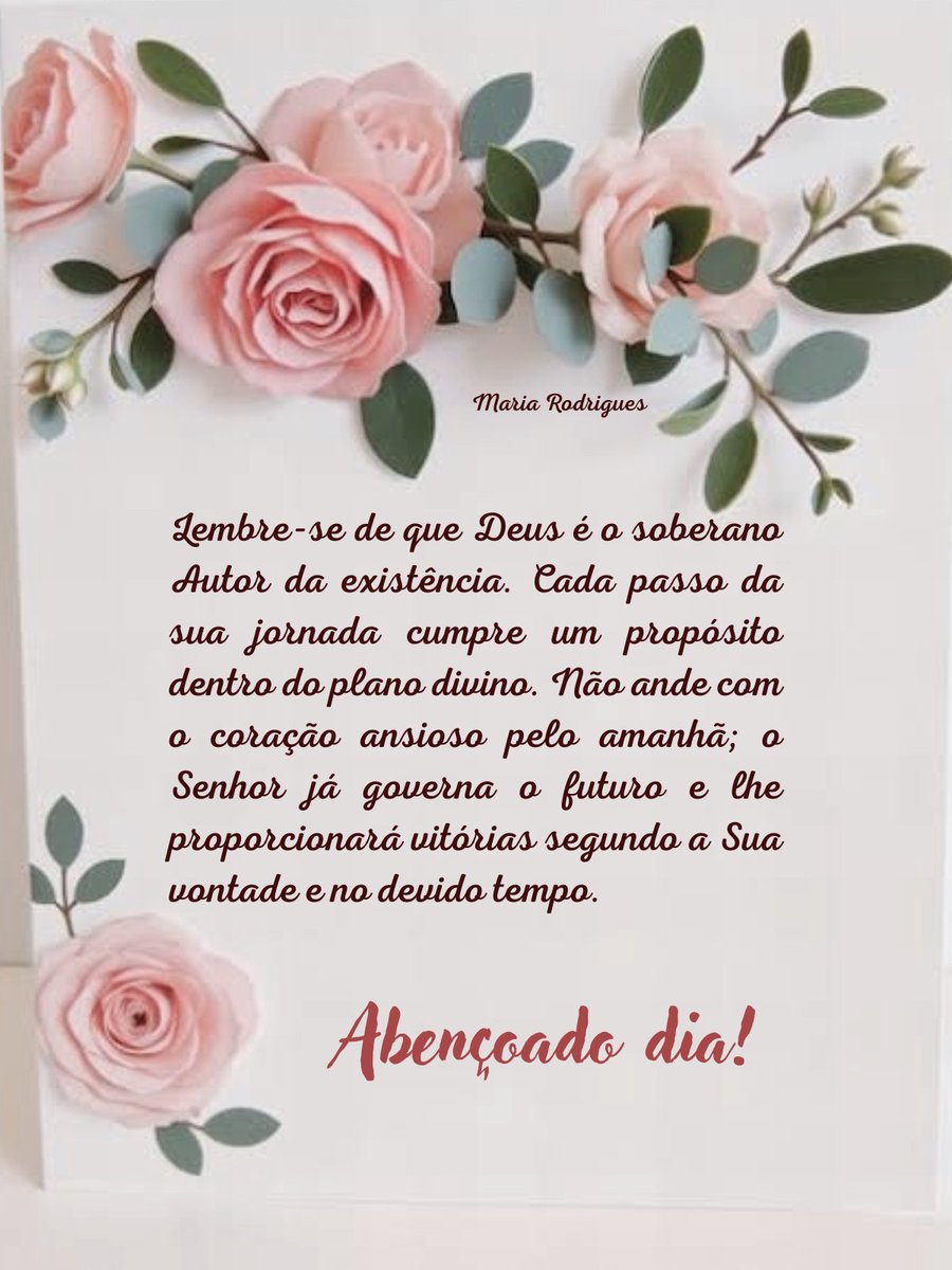 7MariaRodrigues's tweet photo. #bomdia #soberanodeus #autordavida #planodivino #senhor https://t.co/lcVd1pZ3Yz