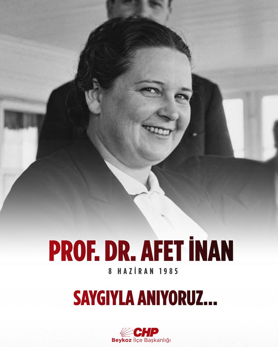 beykozorgutu's tweet photo. Cumhuriyetimizin aydınlanma mücadelesinin öncü isimlerinden, Atatürk’ün manevi kızı, tarihçi, sosyolog ve eğitimci Prof. Dr. Afet İnan’ı saygı ve minnet anıyoruz. https://t.co/wgprruMDD0