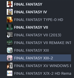apuddingmous's tweet photo. 스팀겜목록일부를점령한
FINAL FANTASY https://t.co/CRtY1EcnpG
