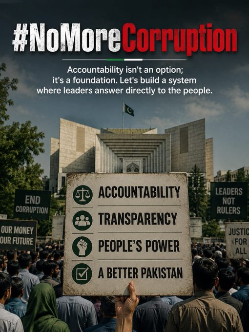 MisbahMBB's tweet photo. A stronger economy begins with honest governance and responsible leadership
 
#NoMoreCorruption https://t.co/FQNTAKz6nG