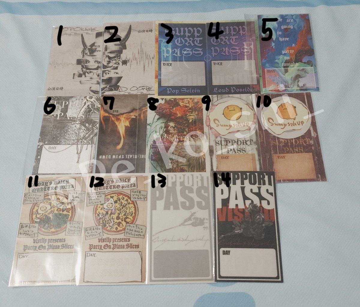 Pe_ko_shi_'s tweet photo. vistlipのサポートパスを欲しい方に差し上げます。
サポパは複数枚あるのもあります。時期は4枚目参照
対バン含めたライブ、vistlipメンバーがサポートで参加するライブ等でのお手渡しのお取引可能。
DMも解放してますのでお気軽にお声がけください。 https://t.co/Z4eaANYKJ5