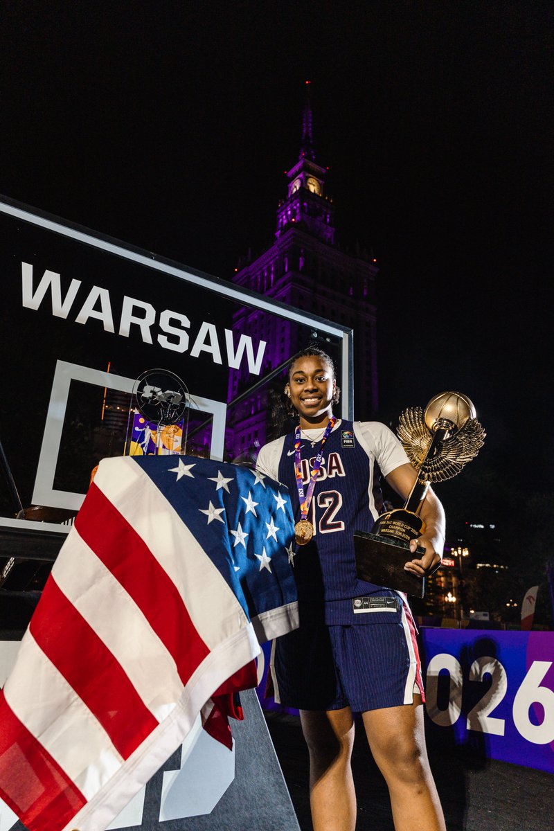 FIBA3x3's tweet photo. Mikaylah Williams is a World Champion! 🇺🇸🏆🤩

#3x3WC https://t.co/XqrPlacYGd
