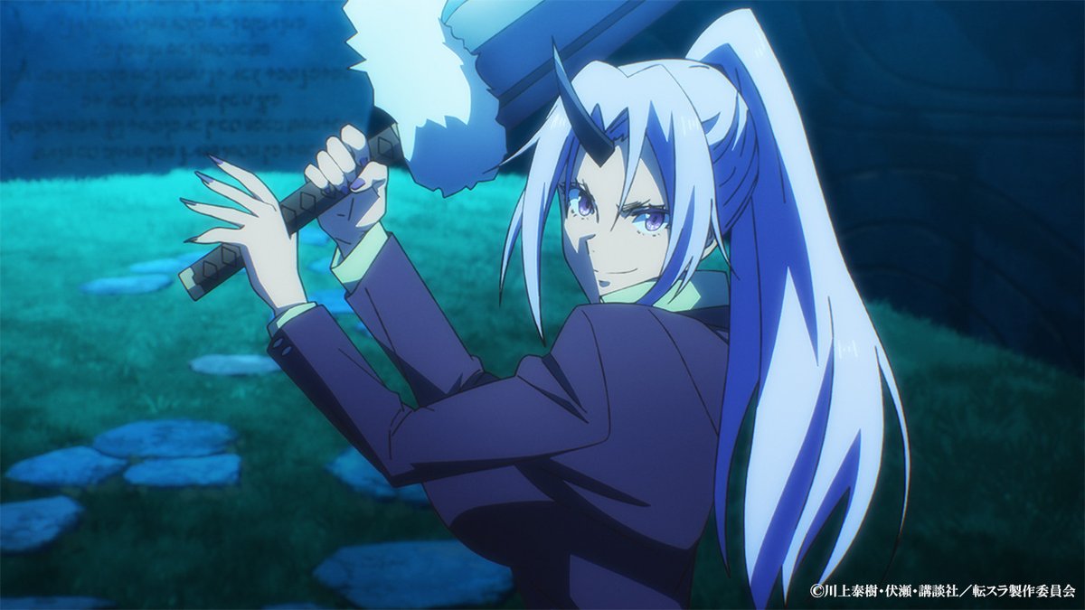 ten_sura_anime's tweet photo. TVアニメ『#転生したらスライムだった件 第4期』
✨あらすじ＆先行場面写公開✨
┈┈┈┈┈┈┈┈┈┈┈┈┈┈┈┈┈┈┈┈
○第82話（第4期 第10話）「強欲の主人」

『強欲者』のユニークスキルを持つ
マリアベルと魔王として覚醒したリムル。
両者の力の差は明らかだった。
リムルはマリアベルを倒そうとするが
そこへユウキが立ちはだかる。
┈┈┈┈┈┈┈┈┈┈┈┈┈┈┈┈┈┈┈┈

📺日本テレビ系「フラアニ」枠 6/12(金) 23:00～放送
📺BS11 6/13(土)22:00～放送

※放送日時は予告なく変更となる場合がございます

#転スラ #tensura