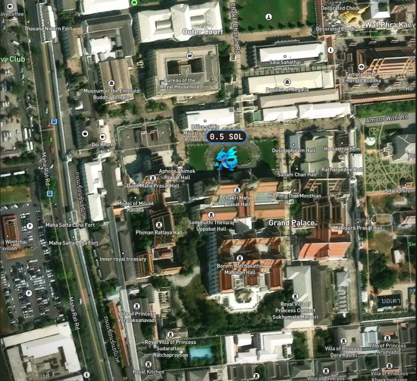 PumpGoGame's tweet photo. 🇹🇭 Bangkok just unlocked

The Grand Palace has stood for 240 years. Today it's hiding 0.50 SOL (~$33).
🔵 Rare drop

📍 13.7503° N, 100.4912° E

Funds locked in escrow on @pumpfun GO - show up, record proof, get paid directly to your wallet.

Bounty: https://t.co/MCcr2jlXxm

Explore the world: https://t.co/2wIv3MDZKz