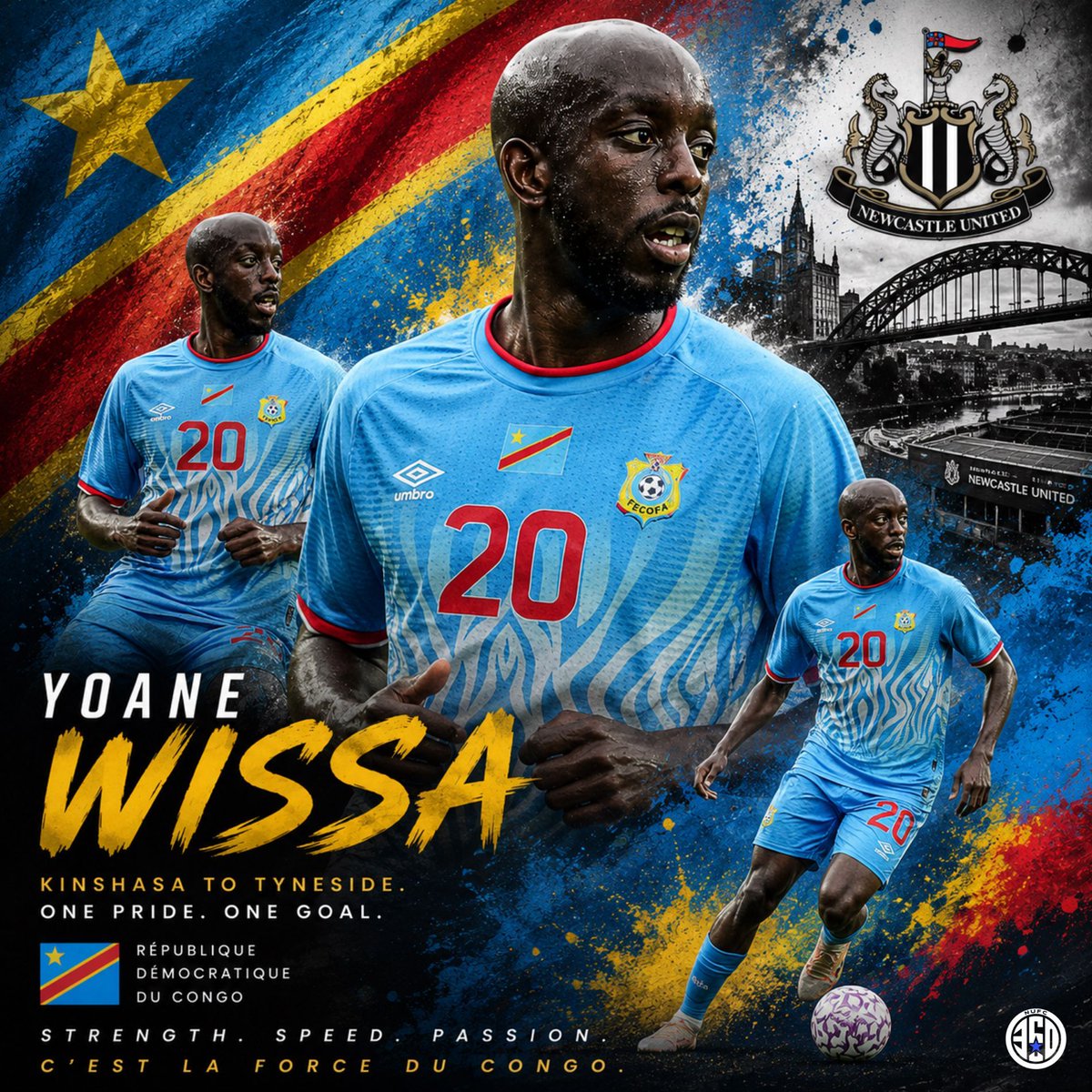 NUFC360's tweet photo. 🇨🇩 Yoane Wissa can use this World Cup to get back to his best and prove to everyone at Newcastle why he was signed and why he should stay. 

Wissa’s time at Newcastle has been plagued from the start with Injuries and the lack of pre season training.

#NUFC https://t.co/yLjkd2HeBY