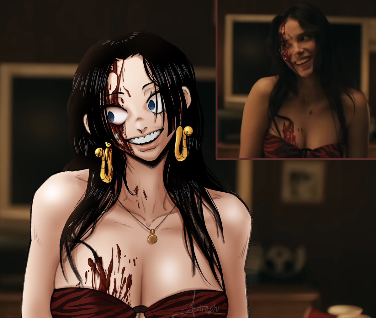 Astraphi's tweet photo. Boa Hancock x Obsession 

The movie was fantastic! It genuinely freaked me out, would highly recommend🙂‍↕️

#OnePiece #Obsession #BoaHancock https://t.co/2tECwa29rV