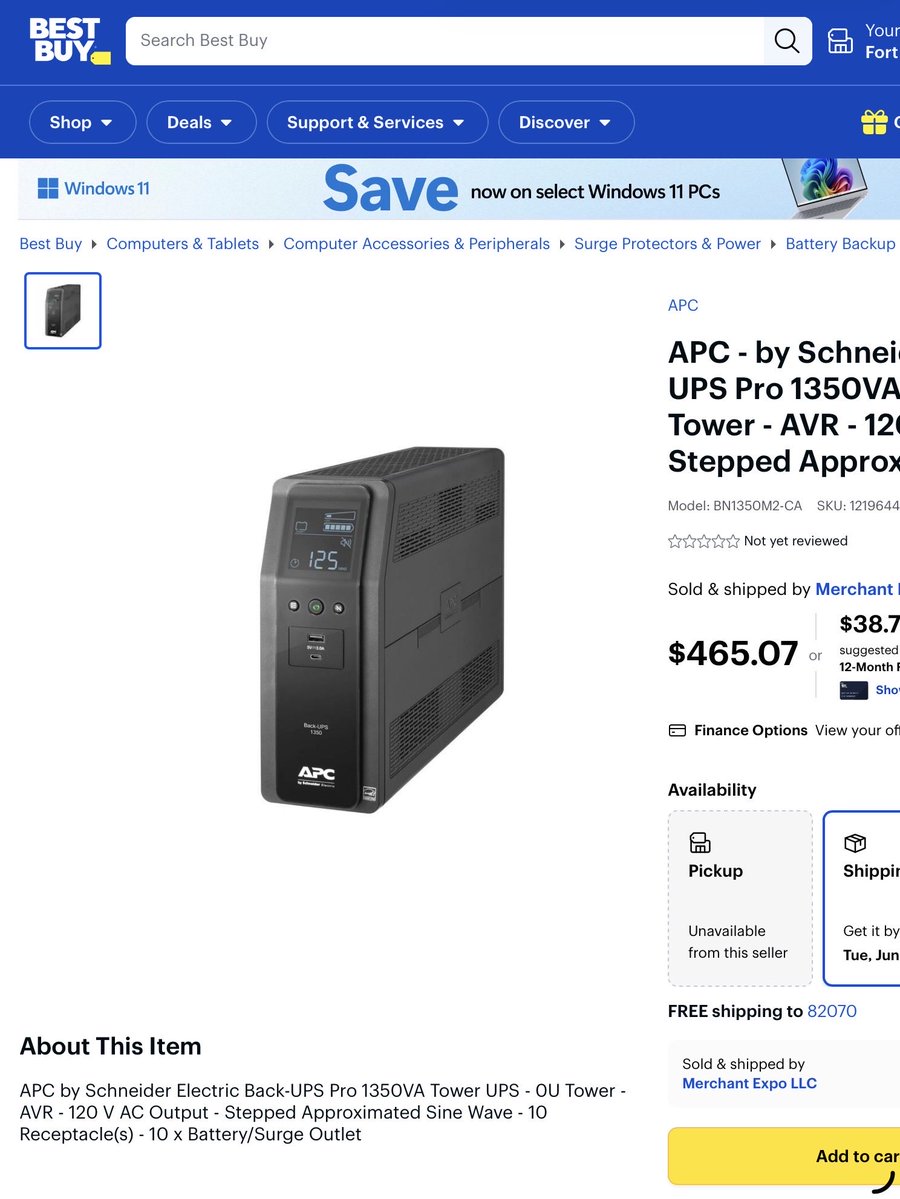 MKUltraCat's tweet photo. @bavedikian I was going to buy a ups battery backup from @BestBuy but saw your story &amp; purchased from @StaplesStores instead. Delivered in less than 24 hrs.

I don’t have the following here to get #bestbuy to do the right thing. 

Thanks @StaplesStores !

#BoycottBestbuy https://t.co/hM50FPTSRA