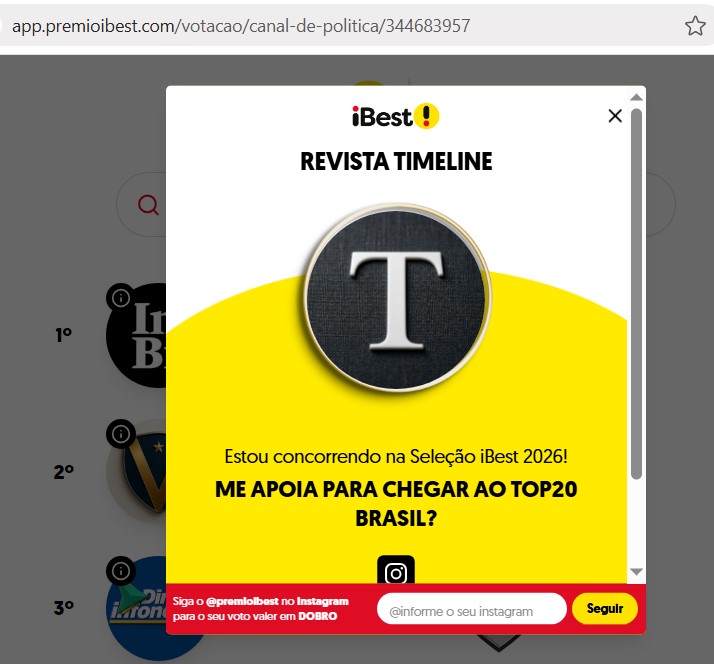 Margarut's tweet photo. @PremioiBest Votei em @RevistaTL  

https://t.co/xQ70GkD5PQ https://t.co/Zb07TcT3ij