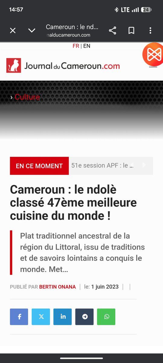 StendhalJ's tweet photo. @Yonihno7 C'est le ndolè classé 47e plat mondial qu'un frère noir ivoirien traite de vomi? 
Nous sommes une race maudite. https://t.co/uKtuRNNRPl