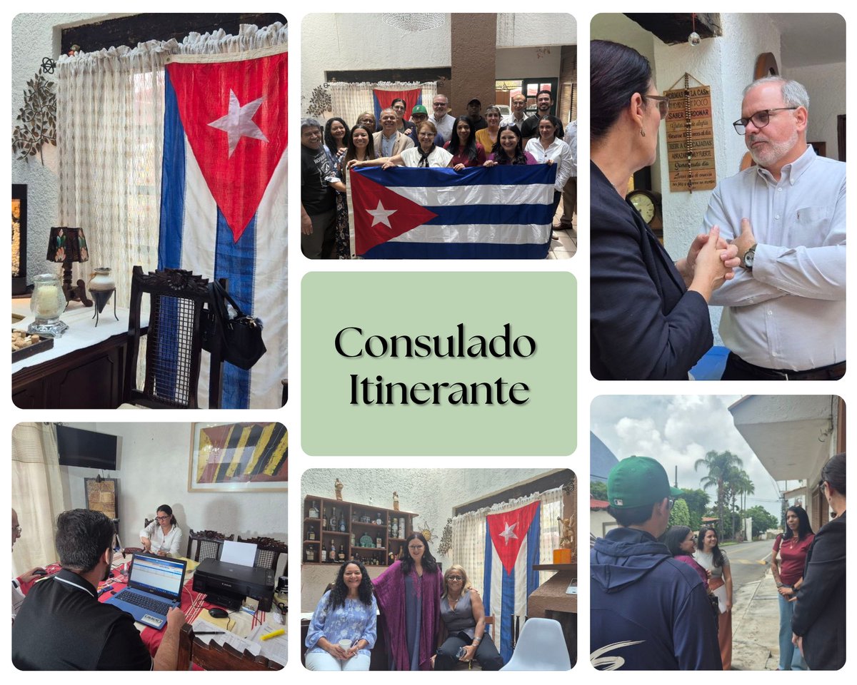 EmbaCuMex's tweet photo. 🇨🇺🤝🇲🇽 Respaldo a Cuba y fortalecimiento de la cooperación marcan visita de delegación cubana a Morelos

El Embajador de Cuba en México, Eugenio Martinez; la segunda jefa de Misión, Embajadora Johana Tablada de la Torre, y otros miembros del cuerpo diplomático cubano, desarrollaron una intensa agenda de actividades este fin de semana en el estado de Morelos, marcada por expresiones de solidaridad con Cuba, el fortalecimiento de los vínculos institucionales y la participación en el XIII Congreso de la Federación Latinoamericana de Periodistas (FELAP).

🇨🇺Como parte del programa, el sábado tuvo lugar en Cuernavaca un consulado itinerante organizado por la Sección Consular de Cuba en Ciudad de México, iniciativa que permitió ofrecer diversos servicios consulares a ciudadanos cubanos residentes en esta zona del país. La jornada transcurrió con resultados positivos y constituyó además una oportunidad para intercambiar con integrantes de la comunidad cubana y con profesionales de la salud que cumplen misión médica en la ciudad.

🤝Posteriormente, la delegación cubana sostuvo un encuentro con la Comisión Ejecutiva Estatal del Partido del Trabajo (PT) de Morelos, encabezada por el diputado local y vicecoordinador del grupo parlamentario de esa fuerza política, Alberto Sánchez Ortega. Participaron además, dirigentes sectoriales, autoridades municipales y representantes de distintos espacios organizativos del Partido.

👏 Durante el intercambio, la delegación cubana agradeció el respaldo permanente del PT a Cuba, así como los puntos de acuerdo promovidos por legisladores petistas en más de veinte congresos estatales mexicanos en rechazo al bloqueo económico, comercial y financiero impuesto por Estados Unidos contra Cuba. Asimismo, reconoció las reiteradas muestras de solidaridad expresadas por su dirigencia nacional, en especial el mensaje de su coordinador nacional, Alberto Anaya de felicitación al General de Ejército, Raúl Castro en ocasión de su cumpleaños.

Los dirigentes del PT reiteraron su solidaridad con Cuba y expresaron su admiración por la resistencia de nuestro pueblo frente a las dificultades impuestas por el bloqueo estadounidense. Asimismo, destacaron los históricos vínculos de amistad entre Cuba y México, reconocieron los aportes de la cooperación cubana en distintos ámbitos sociales y manifestaron su disposición de continuar promoviendo iniciativas de apoyo.

📰 La visita de la delegación cubana tuvo como contexto principal la celebración en Cuernavaca del XIII Congreso de la Federación Latinoamericana de Periodistas (FELAP), realizado en el marco del aniversario 50 de la organización.

La representación cubana en el evento estuvo integrada por Ricardo Ronquillo Bello, presidente de la Unión de Periodistas de Cuba (UPEC), y Tubal Páez Hernández, presidente emérito de esa organización y de la propia FELAP.

🗣️Las discusiones del Congreso estuvieron marcadas por la preocupación de periodistas latinoamericanos ante los desafíos que enfrenta el ejercicio profesional en la región, así como por numerosas expresiones de solidaridad con Cuba frente a los efectos del bloqueo estadounidense. Delegados de diversos países reiteraron su respaldo al pueblo cubano y reconocieron la resistencia de Cuba ante las presiones externas.

✅ Como resultado de los debates y acuerdos adoptados durante el Congreso, se decidió modificar la estructura de dirección de la FELAP y establecer una conducción colegiada integrada por cinco organizaciones periodísticas de la región. Entre las entidades seleccionadas se encuentra la Unión de Periodistas de Cuba, reconocimiento que ratifica el prestigio y la activa participación de la organización cubana dentro del movimiento periodístico latinoamericano.