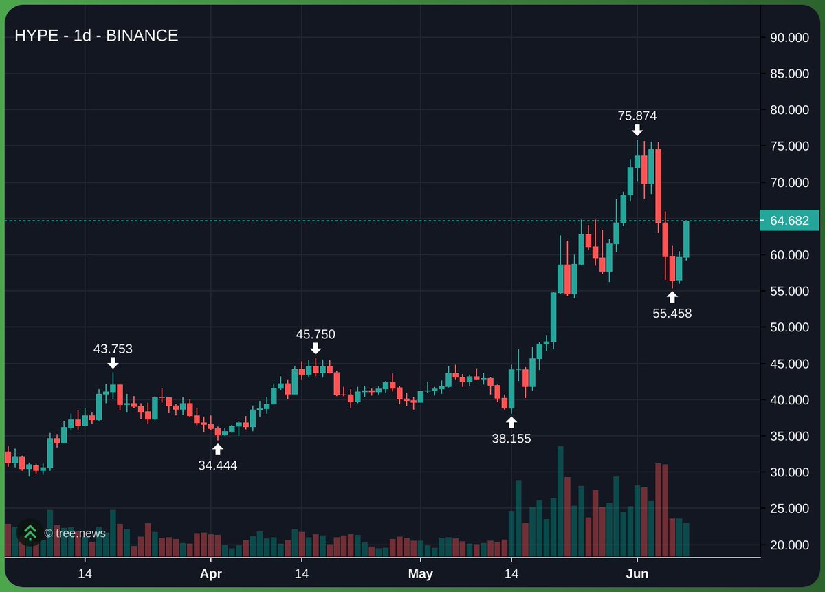 KookCapitalLLC's tweet photo. observe the $hype price action

ct spent all weekend panicing cause one guy dumped his coins

as soon as the adult markets open, the infinite bid resumes

do you understand where this is going yet??????

hyperliquid https://t.co/Xa1KQzjpPV