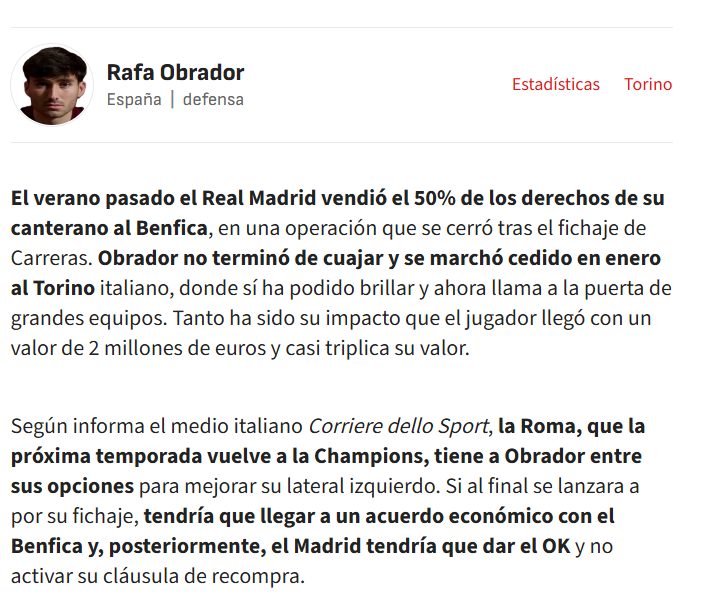 slbfan3's tweet photo. Fonte: Jornal AS

Pergunta: Não deveria ter uma segunda oportunidade no Benfica, ou pelo menos fazer a pré-época? https://t.co/KK948ywIAI