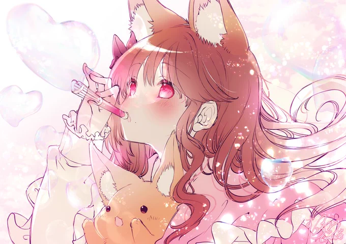 ゆいのちゃんラフ.°ʚ(*˘︶˘*)ɞ°.。.:* 心のシャボン玉、どんな形になるかな?.°ʚ(*˘︶˘*)ɞ°.。.:*