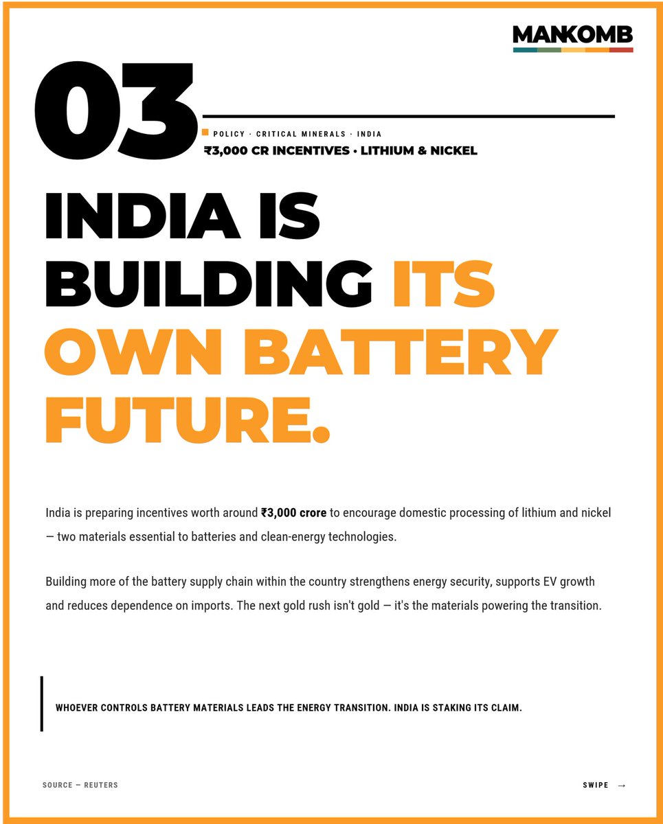 mankomb's tweet photo. Infrastructure around us is becoming intelligent in ways that are reshaping sustainability and our everyday systems.

The most interesting breakthroughs are redesigning systems so better outcomes become inevitable.

Swipe for signals from Sus-Tech.

#Technology #Sustainability https://t.co/s3MzGTHi0x