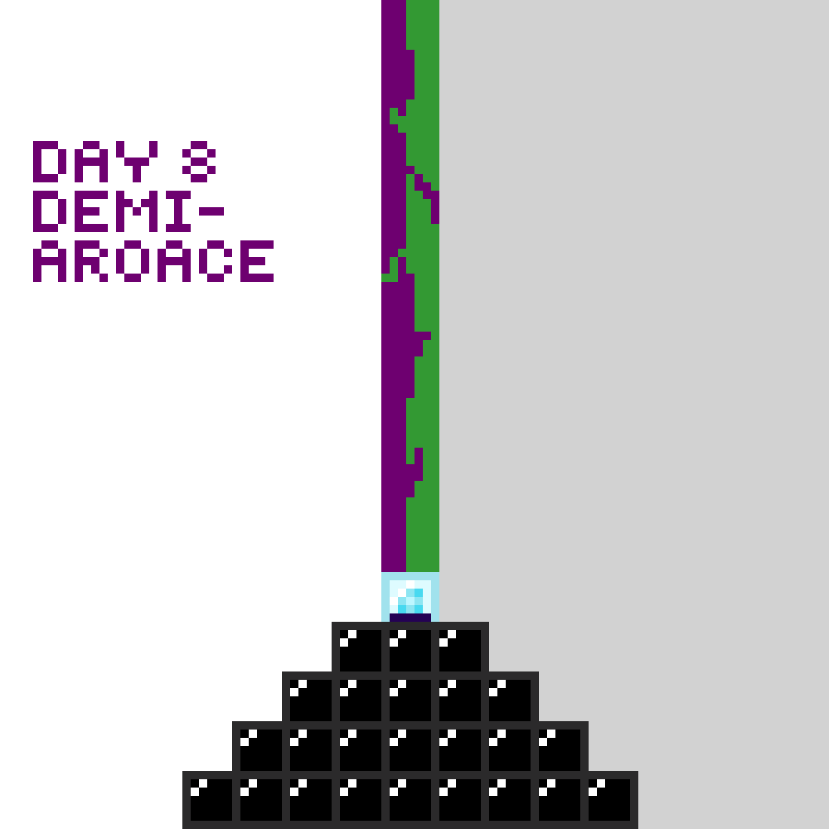 CoolTheCoal's tweet photo. Making a pride themed drawing every day of pride month day 8, attempt two because last year I failed terribly. | #art #pixelart #pixilart #demiaroace #demiaro #demiace #demiaromantic #demiasexual #pride #lgbt #lgbtq #lgbtqia #queer #aroace #arospec #acespec #aroacespec #aro #ace https://t.co/zaXMsghsY2