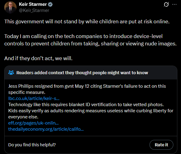 TheGriftReport's tweet photo. UK PRIME MINISTER KEIR STARMER HAS RECIEVED HIS 27TH COMMUNITY NOTE ON X

27?! for misleading the British public, this is the UK Prime Minister who we are supposed to trust is looking out for our best interests.

This is a disgrace, no wonder he wants this platform banned as it's the only one that has this ability to hold him to account.

Should @elonmusk give him some kind of suspension for this?