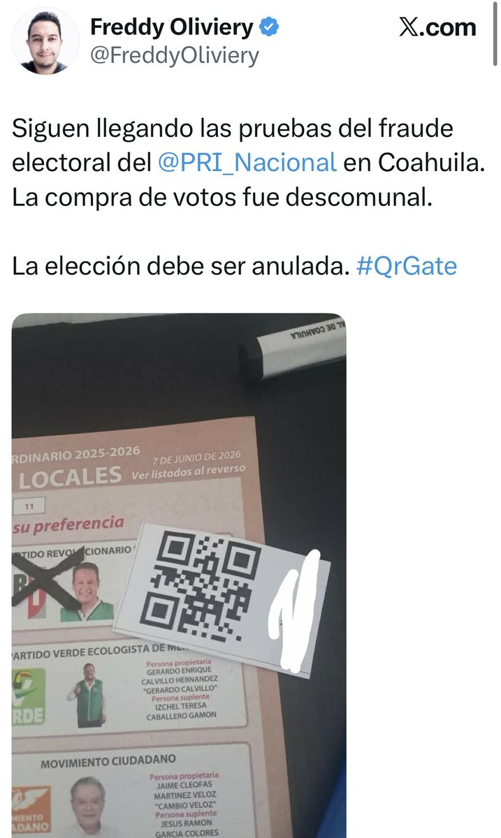PedroCM009's tweet photo. @dikua @monerorape @INEMexico Escanea el código antes de hablar. https://t.co/BVkvj1sKVC