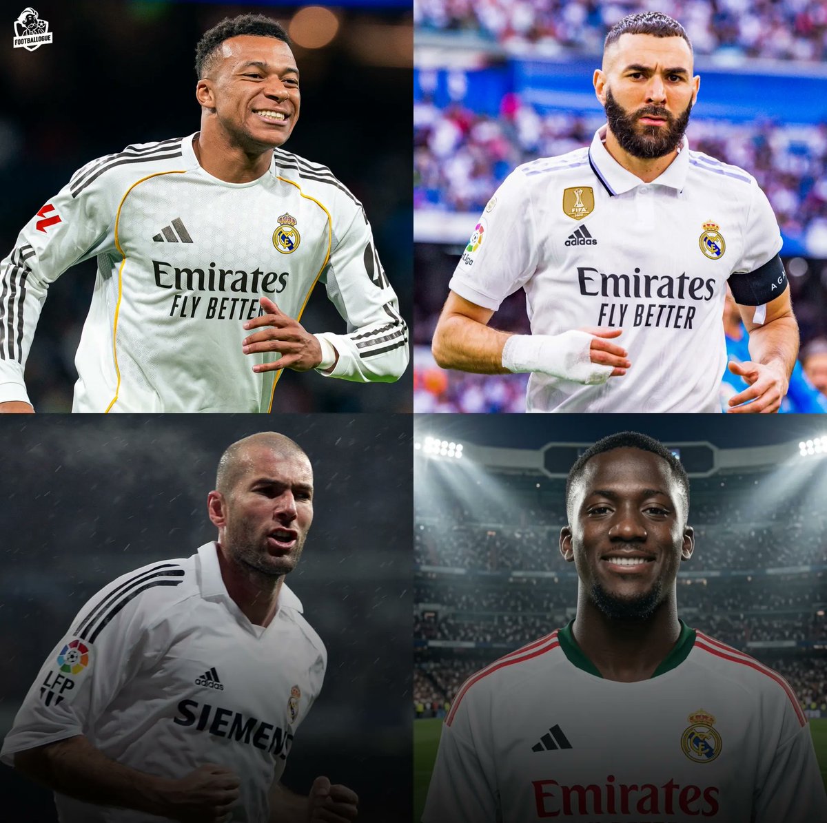 Footballogue's tweet photo. Ces français 🇫🇷 qui ont joué au Real Madrid ces dernières années (+ celui qui va jouer) :

🇫🇷 Christian Karembeu
🇫🇷 Nicolas Anelka
🇫🇷 Claude Makélélé
🇫🇷 Zinédine Zidane
🇫🇷 Julien Faubert
🇫🇷 Lassana Diarra
🇫🇷 Karim Benzema
🇫🇷 Raphaël Varane
🇫🇷 Enzo Zidane
🇫🇷 Theo Hernández
🇫🇷 Luca Zidane
🇫🇷 Alphonse Areola
🇫🇷 Ferland Mendy
🇫🇷 Eduardo Camavinga
🇫🇷 Aurélien Tchouaméni
🇫🇷 Kylian Mbappé
🇫🇷 Ibrahima Konaté 🆕

Quelle est la plus belle 𝗥𝗘́𝗨𝗦𝗦𝗜𝗧𝗘 et le 𝗣𝗟𝗨𝗦 𝗚𝗥𝗢𝗦 𝗙𝗟𝗢𝗣 pour vous ? 🤔