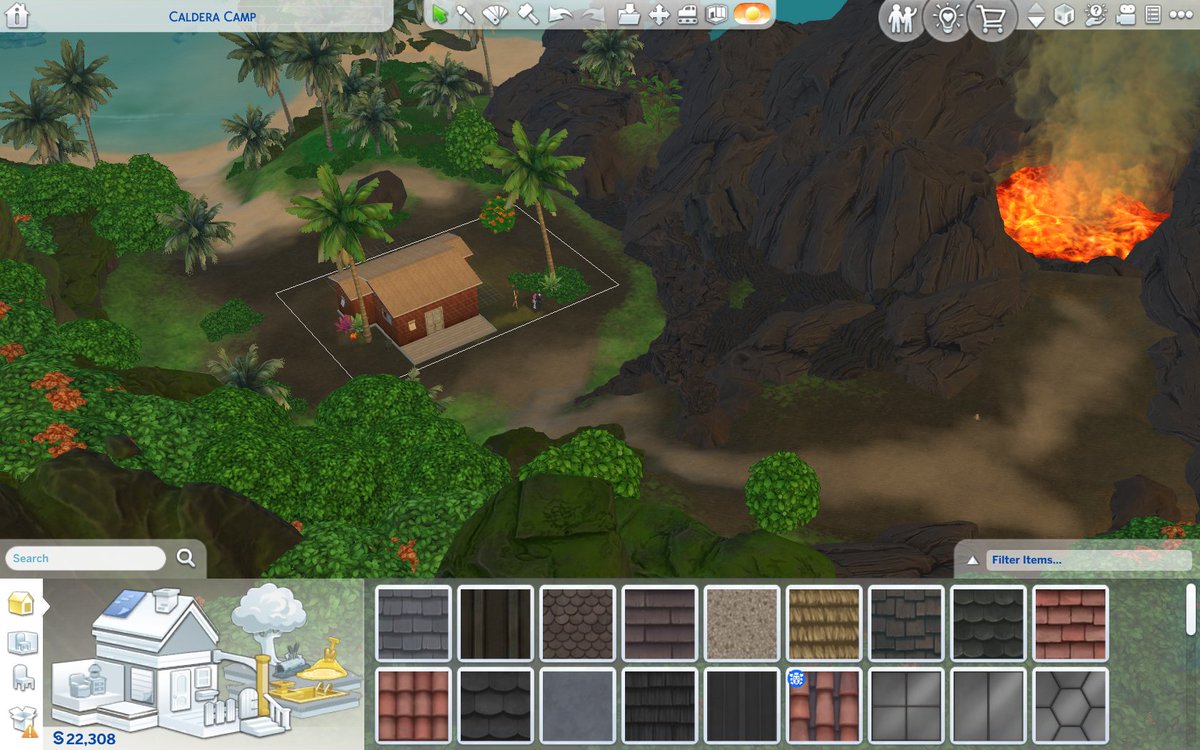 pacarifa's tweet photo. Wanted to do a new save for ifin and turns out their house was literally next to a volcano https://t.co/r8oQAJuQhb