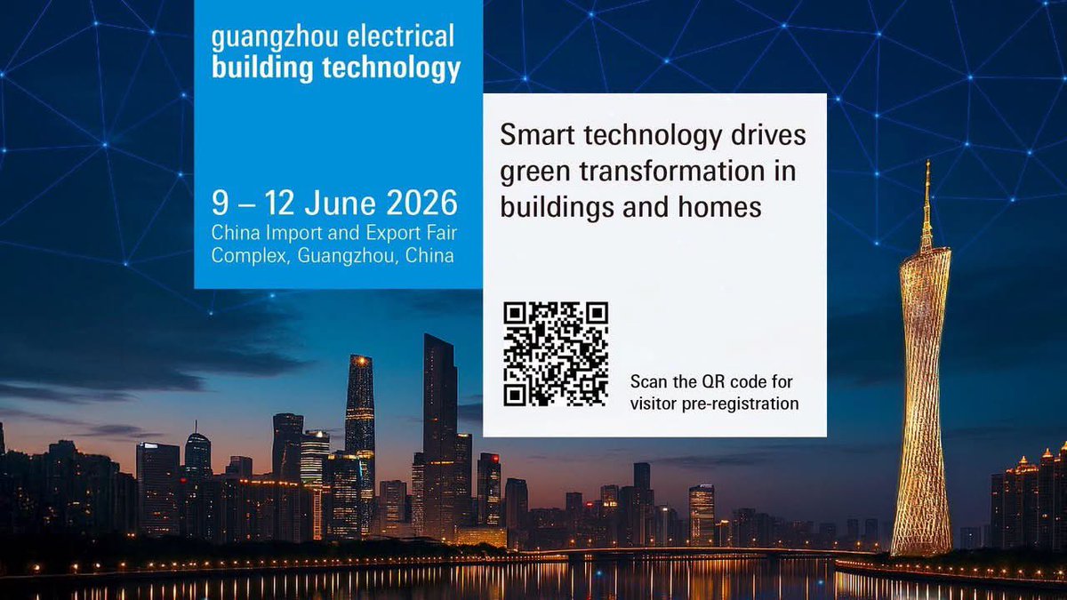 art4d's tweet photo. CALENDAR - Guangzhou Electrical Building Technology (GEBT) 2026
(For English, please scroll down)
.
Guangzhou Electrical Building Technology (GEBT) คืองานแสดงสินค้าระดับนานาชาติที่เน้นเทคโนโลยีระบบไฟฟ้าและอาคารอัจฉริยะ
.
อ่านรายละเอียดต่อในเธรด https://t.co/txV8n1PTLn