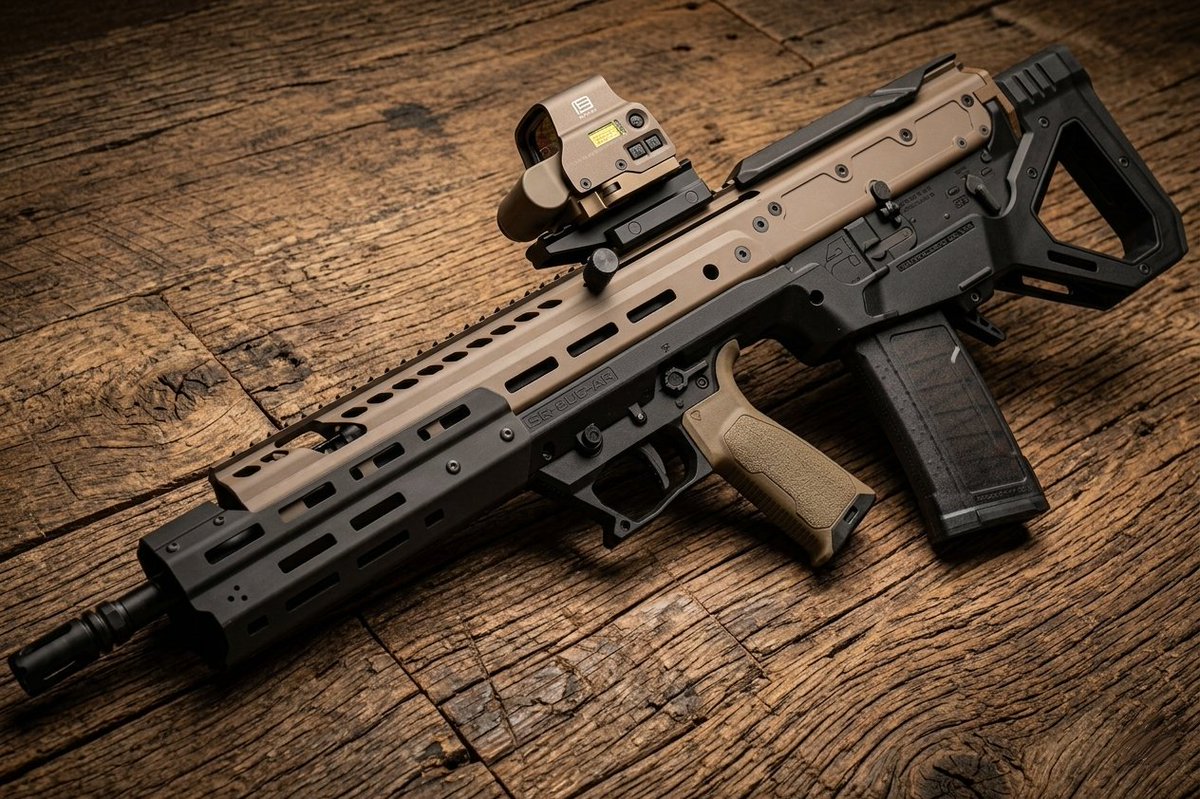 SRUGBB's tweet photo. The SARB15 Bullpup conversion for the JAKL just hit a new level of refinement.
#sarb15 #jakl #bullpup #fde #pewpewdaily https://t.co/3V8cSBaCgT