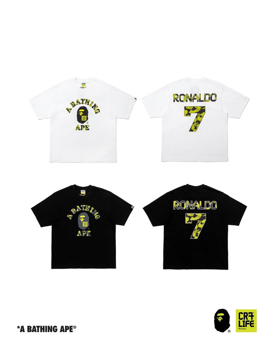 Cristiano Ronaldo CR7® LIFE x BAPE® Summer Tees が国内6月13日（土
