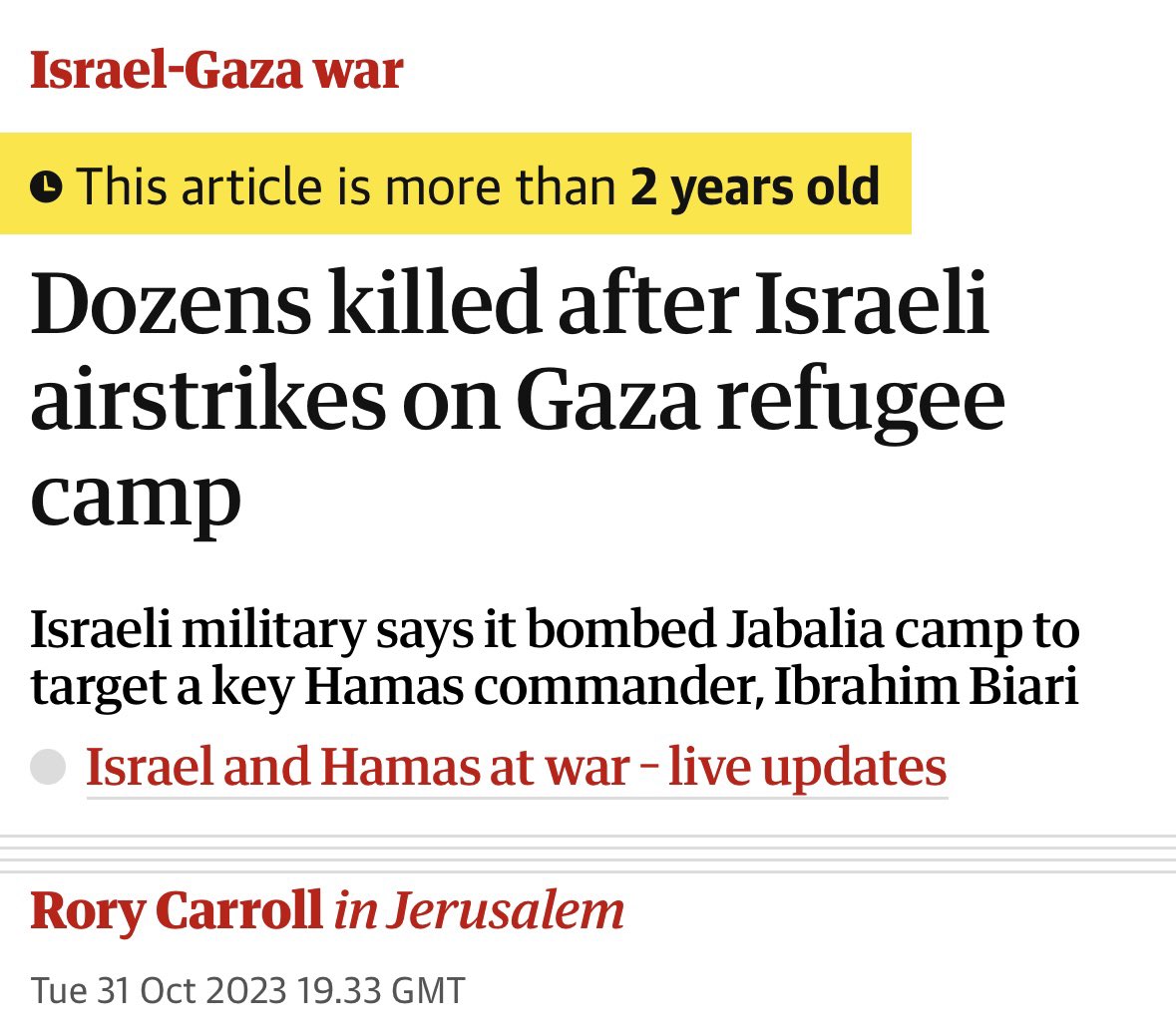 Hamza_a96's tweet photo. Every so often, when digging back through the archives, an article like this resurfaces. 

Don’t ever forget the Guardian’s coverage as the genocide unfolded. 

They manufactured consent and sanitised war crimes just like everyone else. https://t.co/tf7A1PFlqO