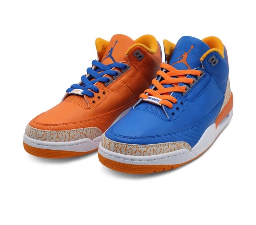 TheSiteSupply's tweet photo. Spike Lee's Air Jordan 3 for Game 3 of the NBA Finals tonight at Madison Square Garden🗽 https://t.co/Olzz9UYvIR