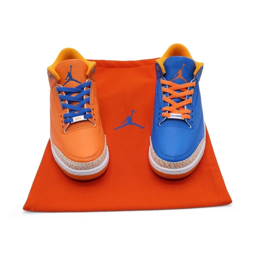 TheSiteSupply's tweet photo. Spike Lee's Air Jordan 3 for Game 3 of the NBA Finals tonight at Madison Square Garden🗽 https://t.co/Olzz9UYvIR