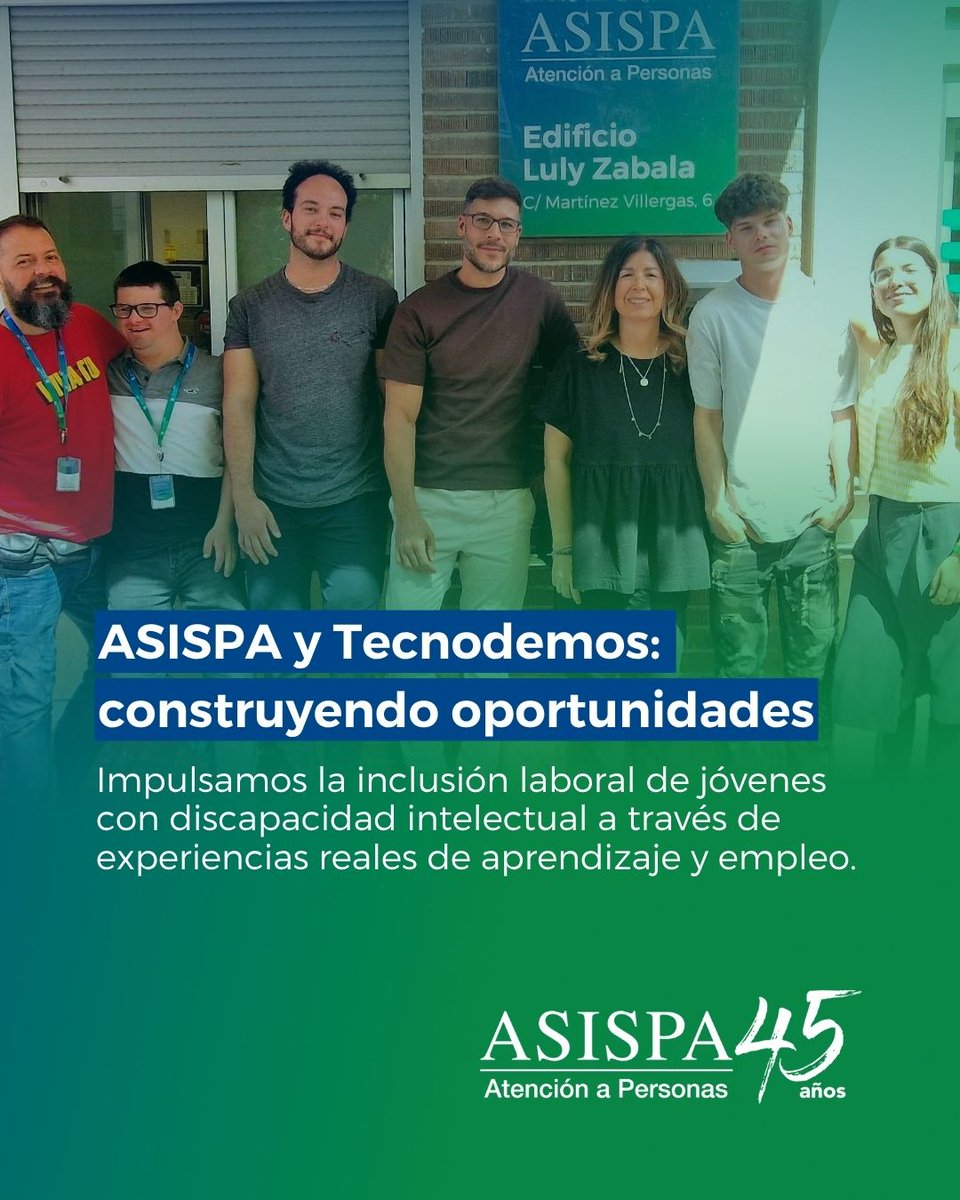 asispa_oficial's tweet photo. Hemos colaborado con #Tecnodemos, un programa que promueve la inclusión laboral de jóvenes con discapacidad intelectual en entornos de trabajo. 🌍✨
Apostamos por generar oportunidades y avanzar hacia entornos laborales más inclusivos.
👉 https://t.co/xoOTP3iPLu
#ASISPA https://t.co/pQvWVvfrjS