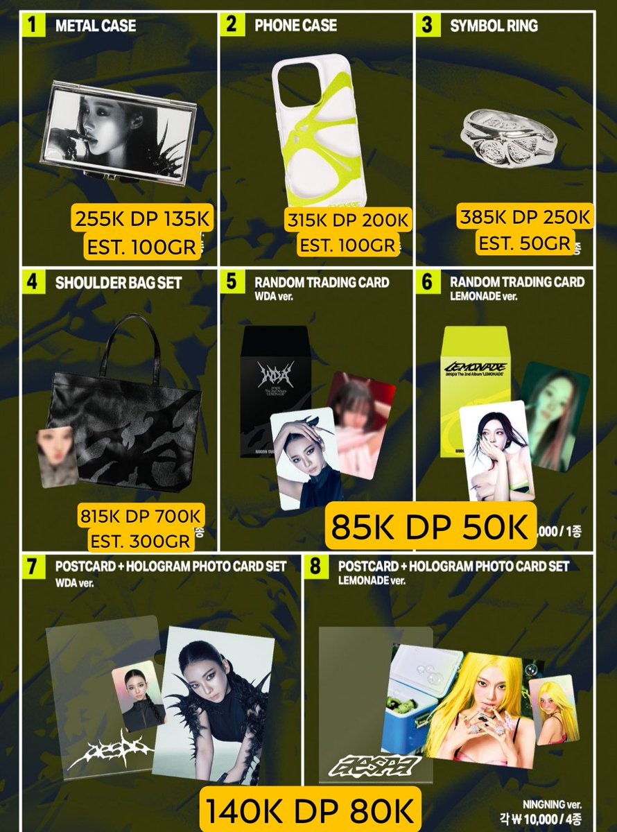 imistargo_ofc's tweet photo. INA GO🇮🇩 #PO_IMISTARGO

WTS PO #AESPA
aespa Week Lemonade MD [Online Sales]

— Harga di pict

💵 Pembelian minimal diatas 50k won dapat 1 POB random, berlaku kelipatan
💵 Pembelian minimal 100kwon include barang tekstil (jaket/kaos) dapat 1 POB 100k won random dan 2 POB 50k won random

🗓️ Close PO: 13 Juni 2026
🗓️ Start Shipping web: 23 - 28 Juli 2026

📍Bekasi
✅Emstax
❌ Pack 

📩Order by
DM
WA: https://t.co/P7PR3VThE0
Channel: https://t.co/clh1Vno1wD
L1ne: https://t.co/kiy84rikUS

t. wts aespa week lemonade