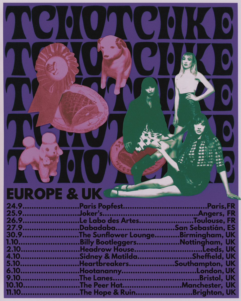 tchotchke_music's tweet photo. More European &amp; UK headline dates added for September &amp; October 💕💋

https://t.co/eP4GYouIyq https://t.co/NTzmSV7T1T