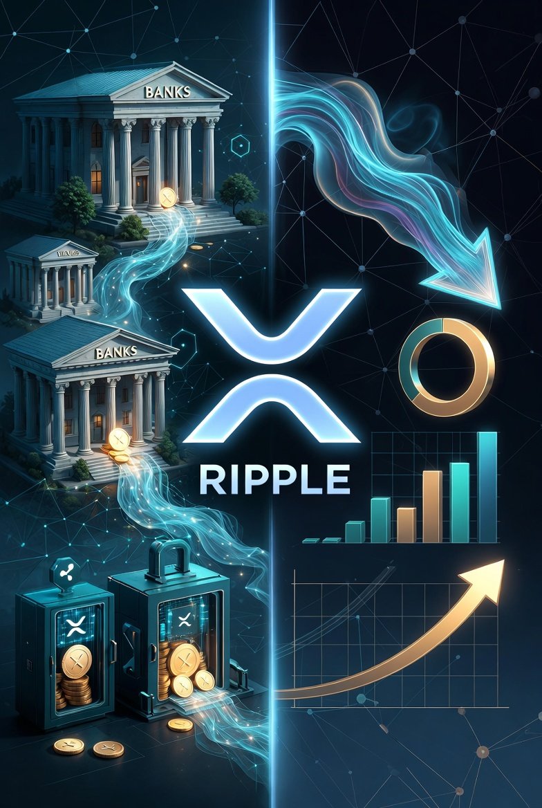 Carly_lanlan's tweet photo. Most people misunderstand XRP.
More usage doesn't necessarily mean higher velocity.
When banks hold XRP as collateral, it can support massive transaction volume without constantly changing hands.
Lower velocity + reduced available supply + increasing transaction volume = higher asset value.
That's not hype.
That's basic economics.
The question isn't whether XRP has utility.
The question is what happens when institutional adoption scales.

$XRP