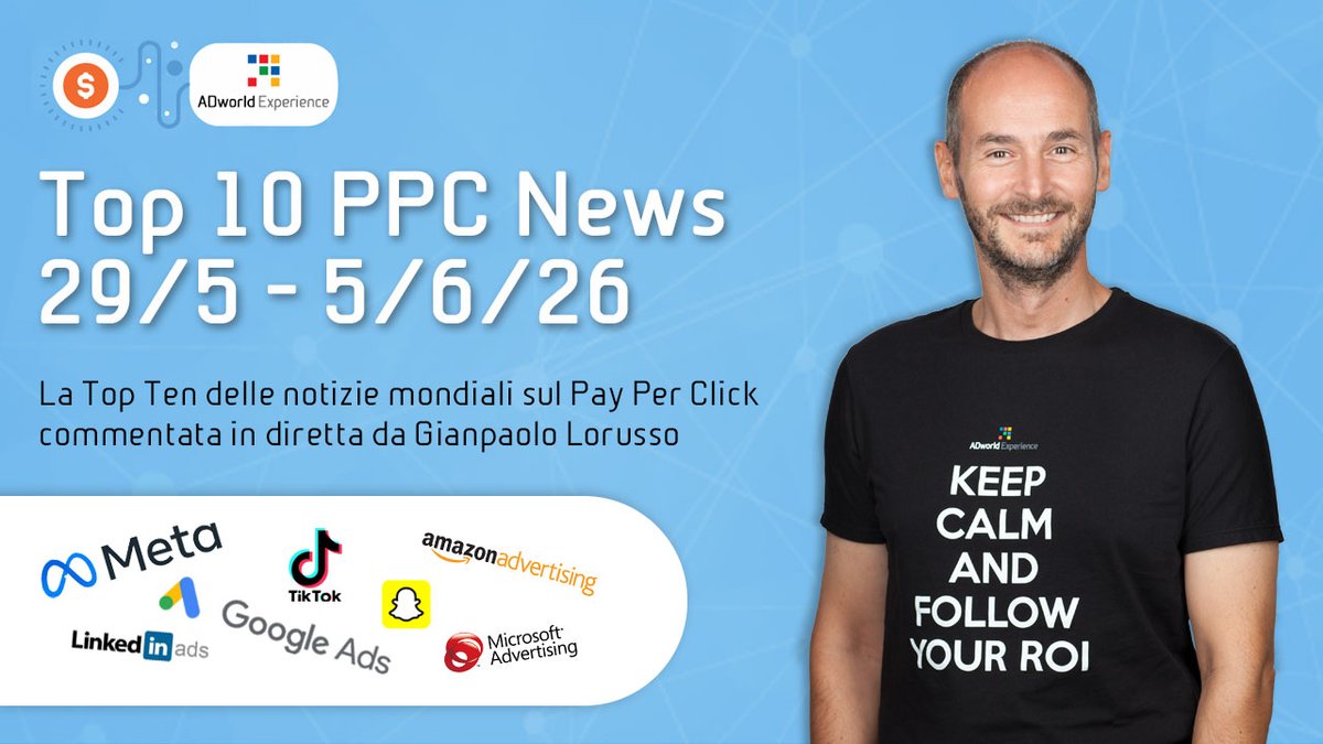 adwexp's tweet photo. #GoogleAds importanza customer list, esclusioni URL per ottimizzare conv marginali ecc
#MetaAds Partner Ads, novità Messenger e WApp ecc
#ChatGPTAds posizionam multipli e nuovi mercati
#LinkedinAds caroselli no grazie, costi x visite senza visite
#MicrosoftAds cambia auto-tag https://t.co/jbjjGCT20W
