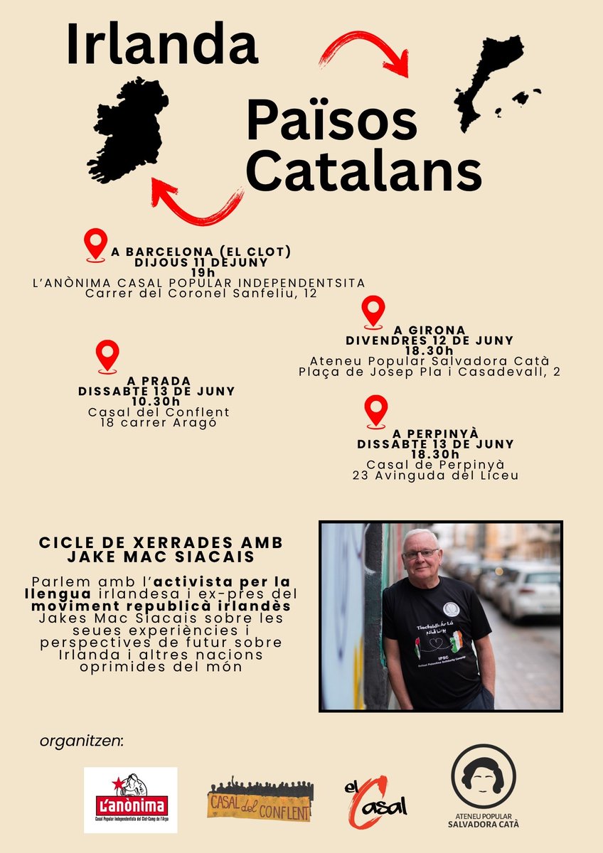 AndresGR_'s tweet photo. Veig que @KNEECAPCEOL està triomfant a Barcelona. Si us interessa la lluita del poble irlandès aquesta setmana un militant històric del Moviment Republicà Irlandès, activista per la llengua i ex-pres polític, farà xerrades als Països Catalans. Dijous el tindrem a l'@Anonima_Clot https://t.co/5ns8Xhg7Sl