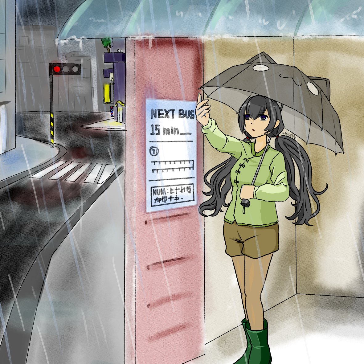 rosphia_Main's tweet photo. 【今日閒言閒語】
發張舊圖+隨口說說

我很喜歡下雨，下雨總能給人一種平靜的感覺
更多的是「什麼」被帶走的感覺。
心情不好的時候，聽著雨聲，會默默地覺得天空在代替自己哭泣。
雨後清晰起來的空氣，總能讓我感到安心。像是在告訴自己「沒事了」。 https://t.co/npjEfniXp5