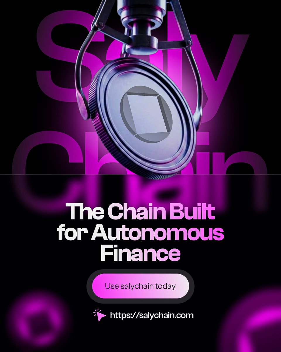 salychain's tweet photo. The next generation of finance won't be powered by apps.

It will be powered by intelligent agents.

Saly Chain is building the infrastructure for autonomous finance.

#SalyChain #Blockchain #Web3 #AI https://t.co/kyfMNk1vHk