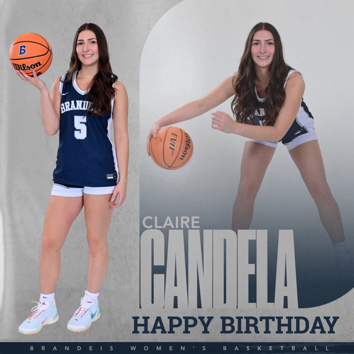 BrandeisWBB's tweet photo. Happy birthday to rising senior, Claire Candela!
Be sure to wish her a happy birthday today!🎉🎂💙 https://t.co/PK1iXvuE8e