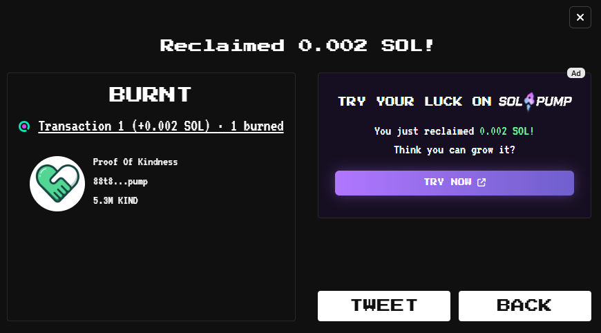 proofofkindnees's tweet photo. First buyback and burnt! $KIND

Details :
https://t.co/87D0NmlmXW https://t.co/0tZoJrk4mc