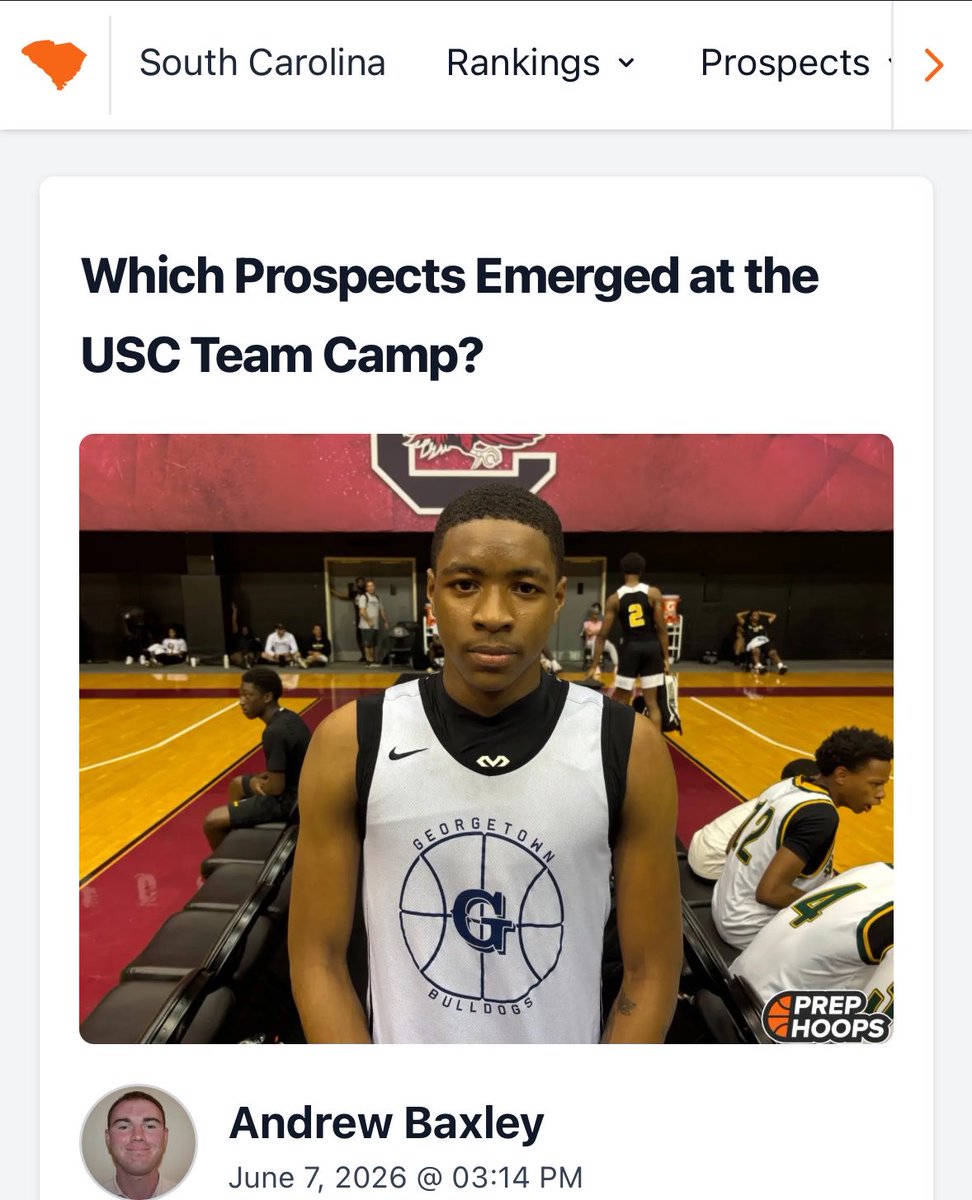 BulldogsBB843's tweet photo. Class of 27 Guard Aaron Mitchell had solid performances at USC Team camp ! He will be one to watch for SC live camp @SCBCA @SEHoopsReport @PrepHoopsSC @UpwardStarsPD https://t.co/OvVIPk6gEM