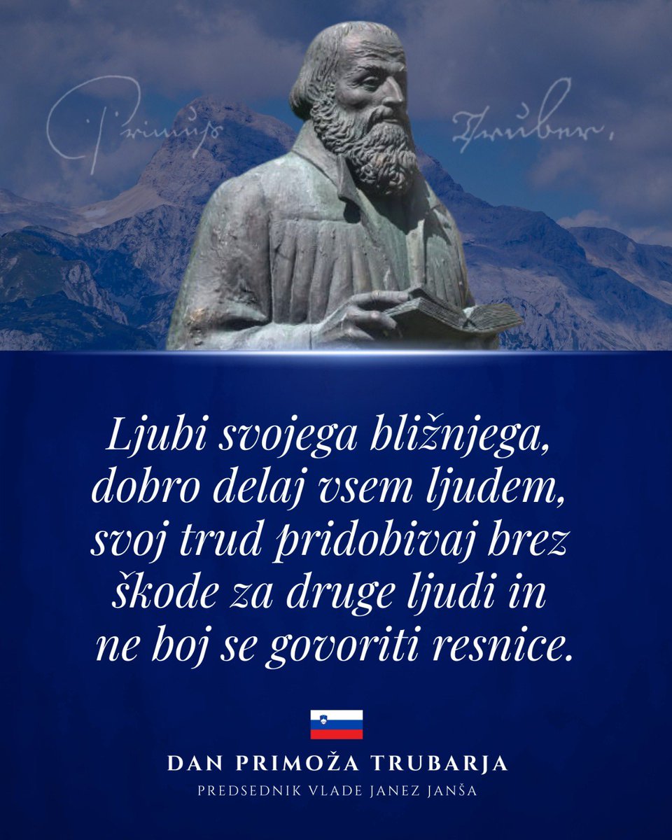 JJansaSDS's tweet photo. Stati inu obstati 🇸🇮
To so preroške besede Primoža Trubarja. Slovenci smo stali in obstali, da bi resnično živeli svobodno in v blaginji.
