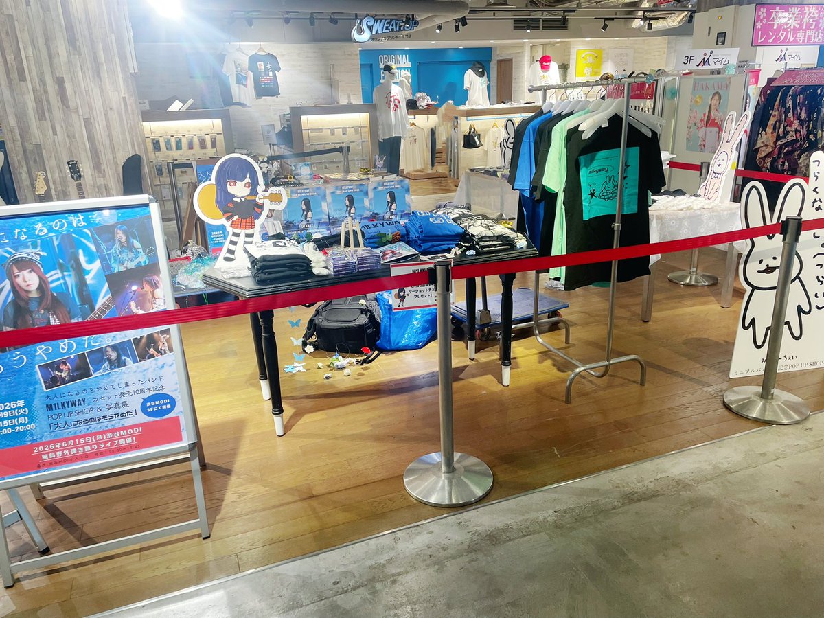 M1LKYWAY渋谷MODIポップアップ、 様々な方々に準備をお手伝いいただき