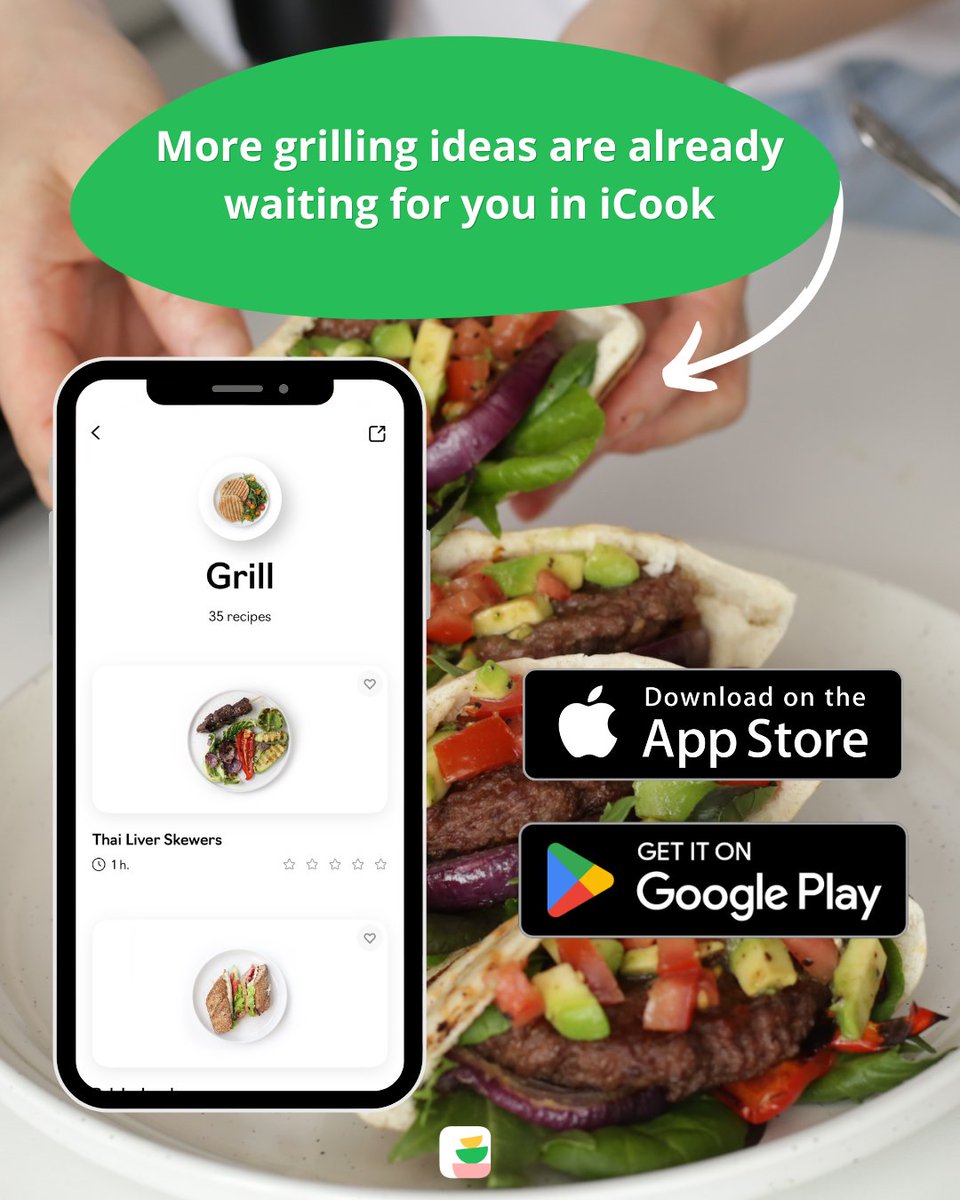 iCookHealth's tweet photo. ☀️ Grilling is one of the easiest ways to cook quickly, enjoy rich flavours outdoors, and prepare food for a whole group at once.
📲 In the iCook app, you will find the Grill collection filled with recipes for a bright and flavourful season.
#Grilling #FoodSafety #HealthyEating https://t.co/te0cRnLVVC